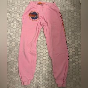 AVIATOR NATION hot pink logo sweats